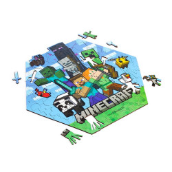 Minecraft 130 detalių formos medinė dėlionė