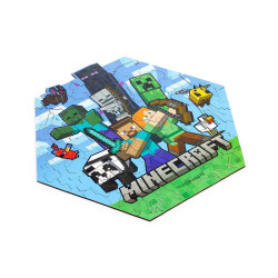 Minecraft 130 detalių formos medinė dėlionė