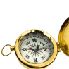Žalvarinis kompasas su dangteliu