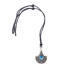 Sidabruotas pakabukas - saulės laikrodis „Nilas“ su Bohemijos krištolu