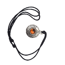 Sidabruotas pakabukas - saulės laikrodis „Saturnas“ su Bohemijos krištolu