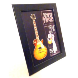 Jimmy Page miniatiūrinė gitara rėmelyje | Originalios dovanos
