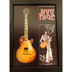 Jimmy Page miniatiūrinė gitara rėmelyje | Originalios dovanos