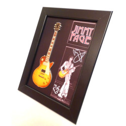 Jimmy Page miniatiūrinė gitara rėmelyje | Originalios dovanos