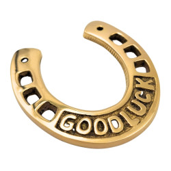 Žalvarinė pasagos figūrėlė „Good Luck“, 7 cm