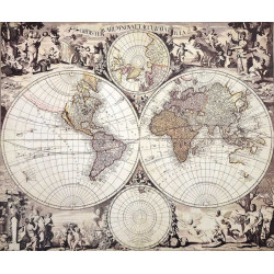 1686m. pasaulio žemėlapio reprodukcija