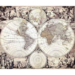 1686m. pasaulio žemėlapio reprodukcija