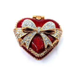 Prabangi metalinė papuošalų dėžutė „Širdis“