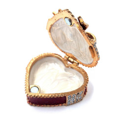 Prabangi metalinė papuošalų dėžutė „Širdis“