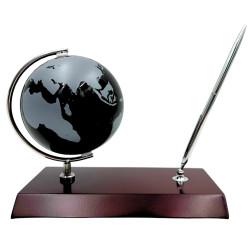 Elegantiškas darbo stalo rinkinys su gaubliu ir rašiklio laikikliu