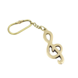 Smuiko rakto formos raktų pakabukas – žalvarinis aksesuaras muzikos mylėtojui