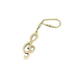 Smuiko rakto formos raktų pakabukas – žalvarinis aksesuaras muzikos mylėtojui