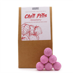 Braškinės „Chill Pills“ – vonios tabletės 350 g | Egzotiškas aromatas