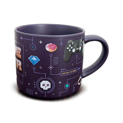 Game Over didelis porcelianinis puodelis (470 ml)