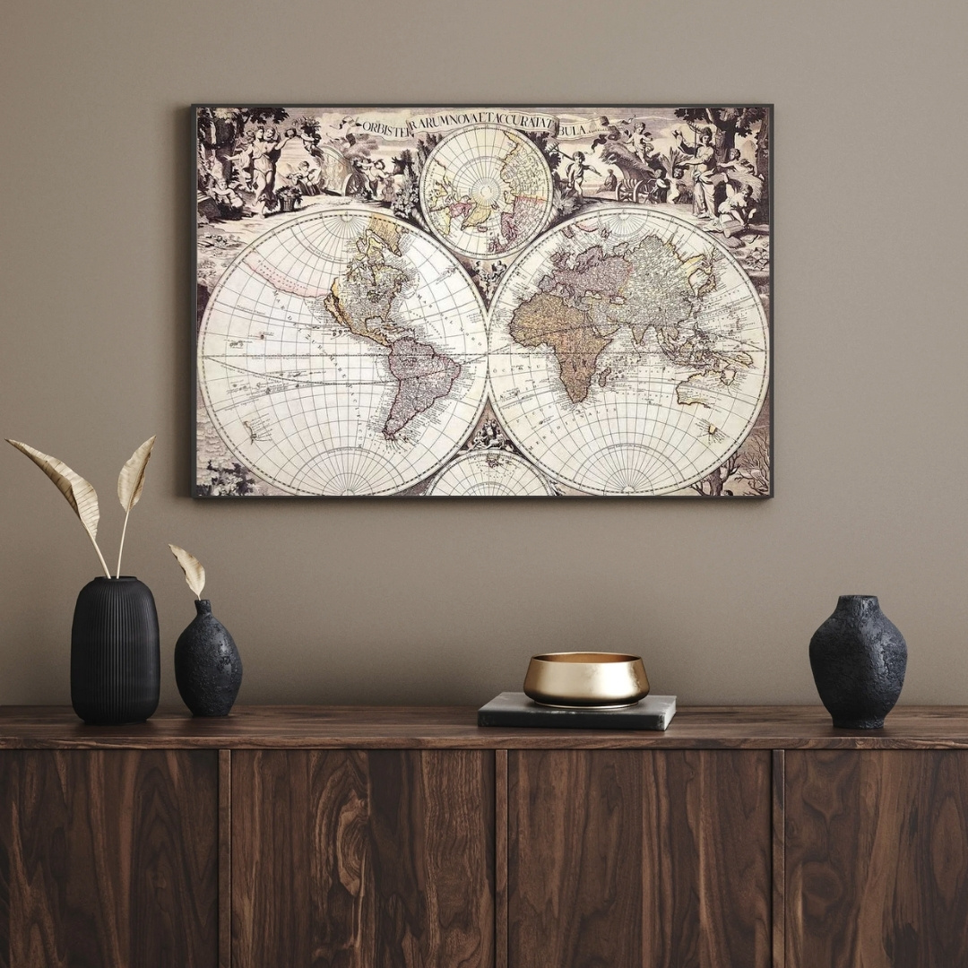 1686m. pasaulio žemėlapio reprodukcija